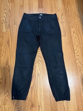 PAIGE Black Ankle Cropped Jeans